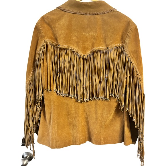 CRIPPLE CREEK FRINGED SUEDE LEATHER JACKET Size XL - Picture 2 of 13
